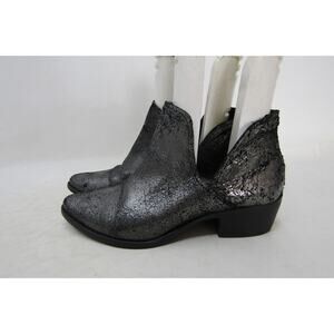 Musse And Cloud Womens Sz 8 M Metallic Black Chelsea Ankle Fashion Boots Bootie